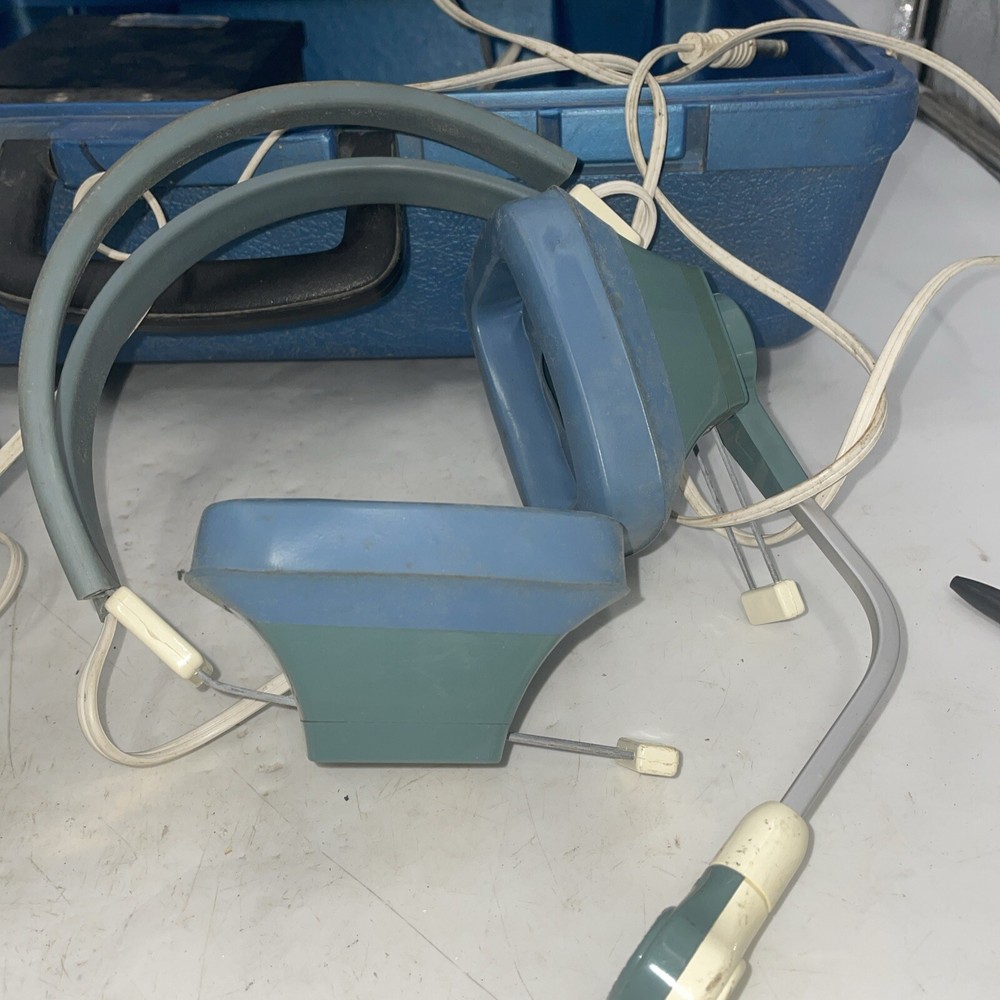 Vintage Telex Dual Aviation Headset System w/ Case Pilot Flight Intercom