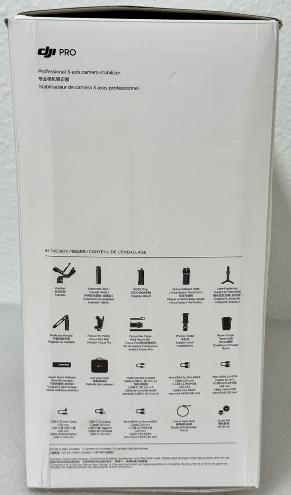 DJI RS 4 Pro Combo Gimbal Stabilizer – Complete Kit / Excellent Condition
