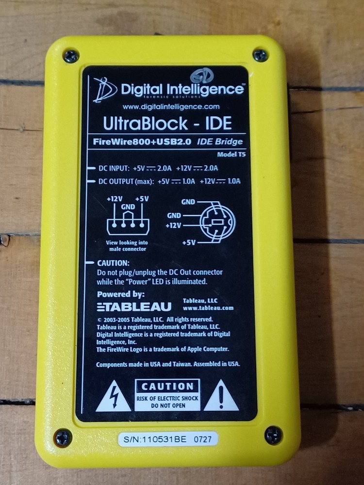 Tableau Ultrablock IDE Bridge Model T5 -Firewire 800 + USB 2.0