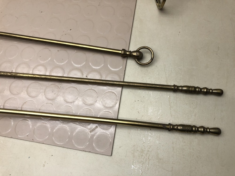 Vintage BRASS FIREPLACE TOOL SET - Japan