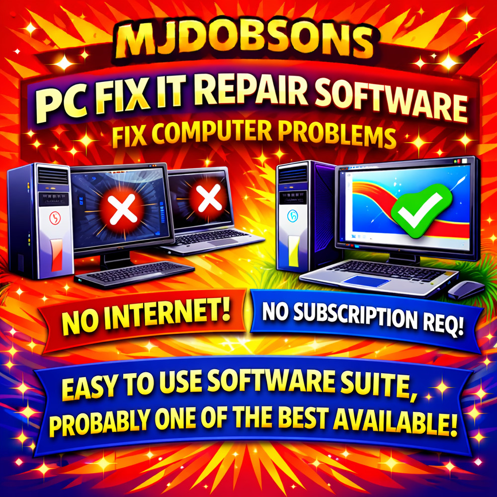 PC Fix It Repair Software –Fix Computer Problems NO INTERNET OR SUBSCRIPTION REQ