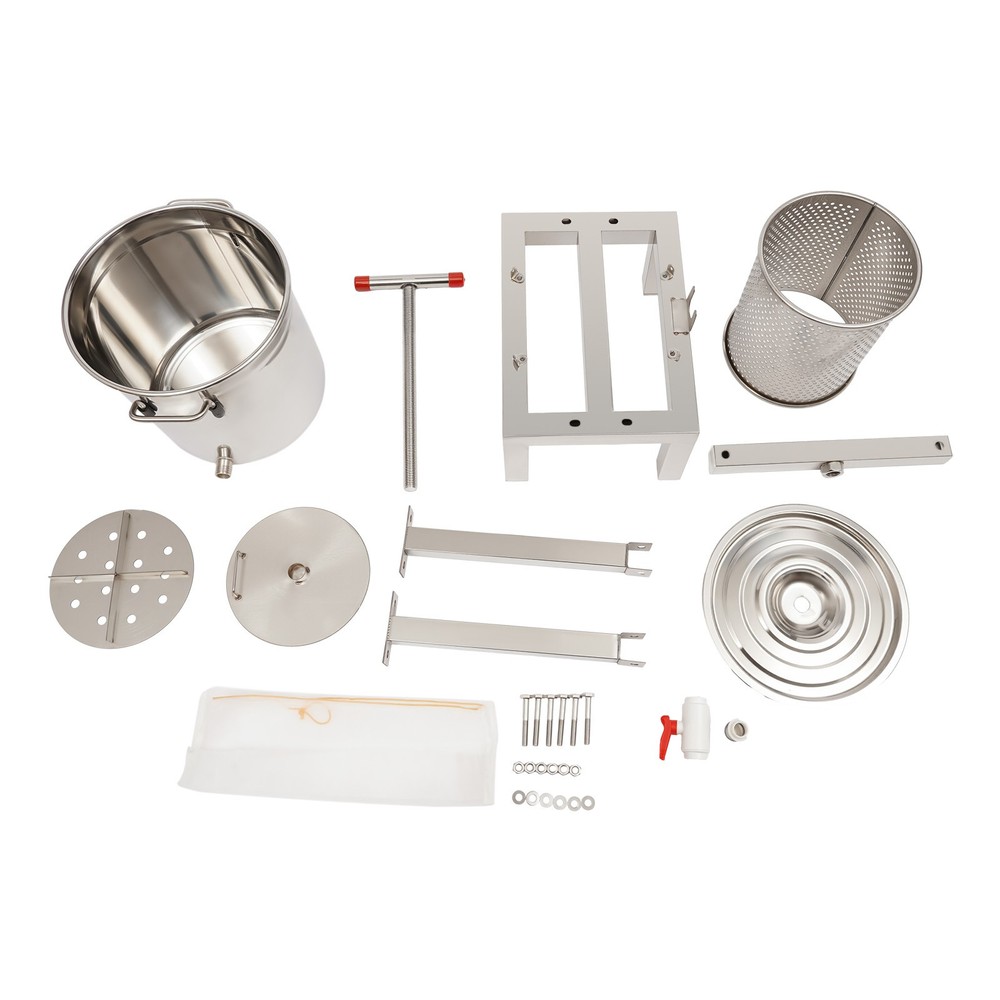 Manual Fruit Juicer Grape Wine Juice Maker Extractor 10L with Press Handle