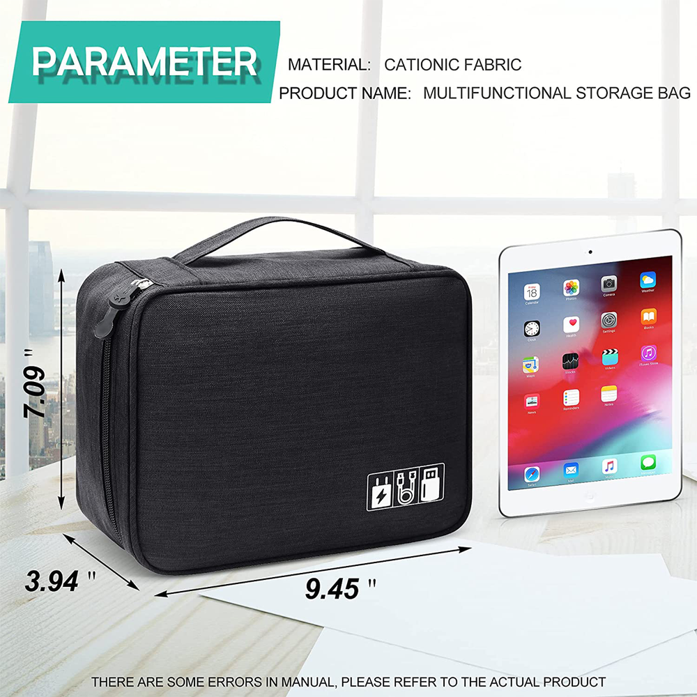 Digital Storage bag Portable Electronics Travel Organizer USB Cable Case Gadget