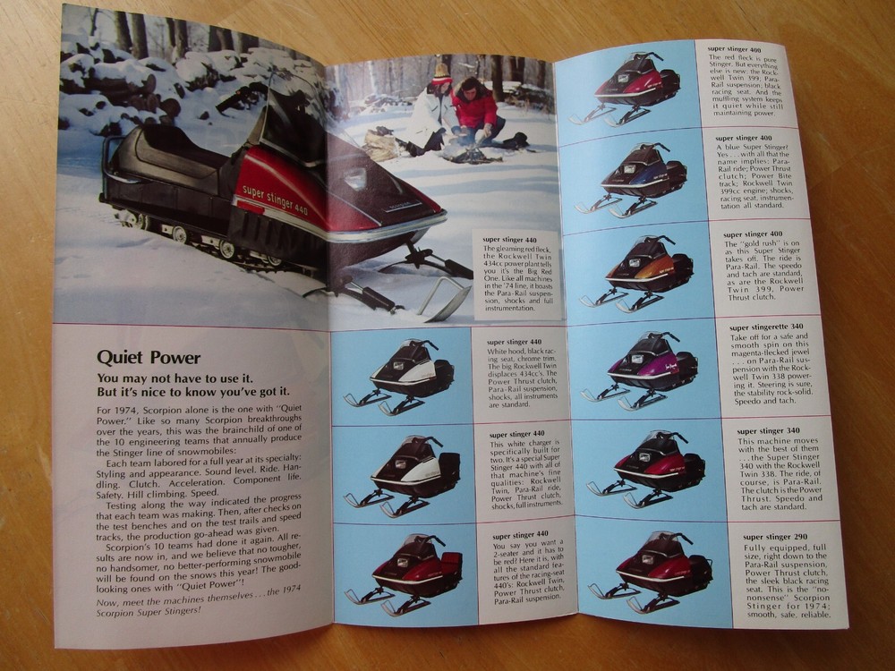 1974 Scorpion Super Stinger Snowmobile Brochure