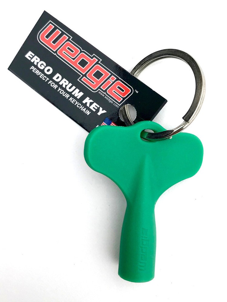 Wedgie Ergonomic Drum Key with Keychain | Green | 1 pc