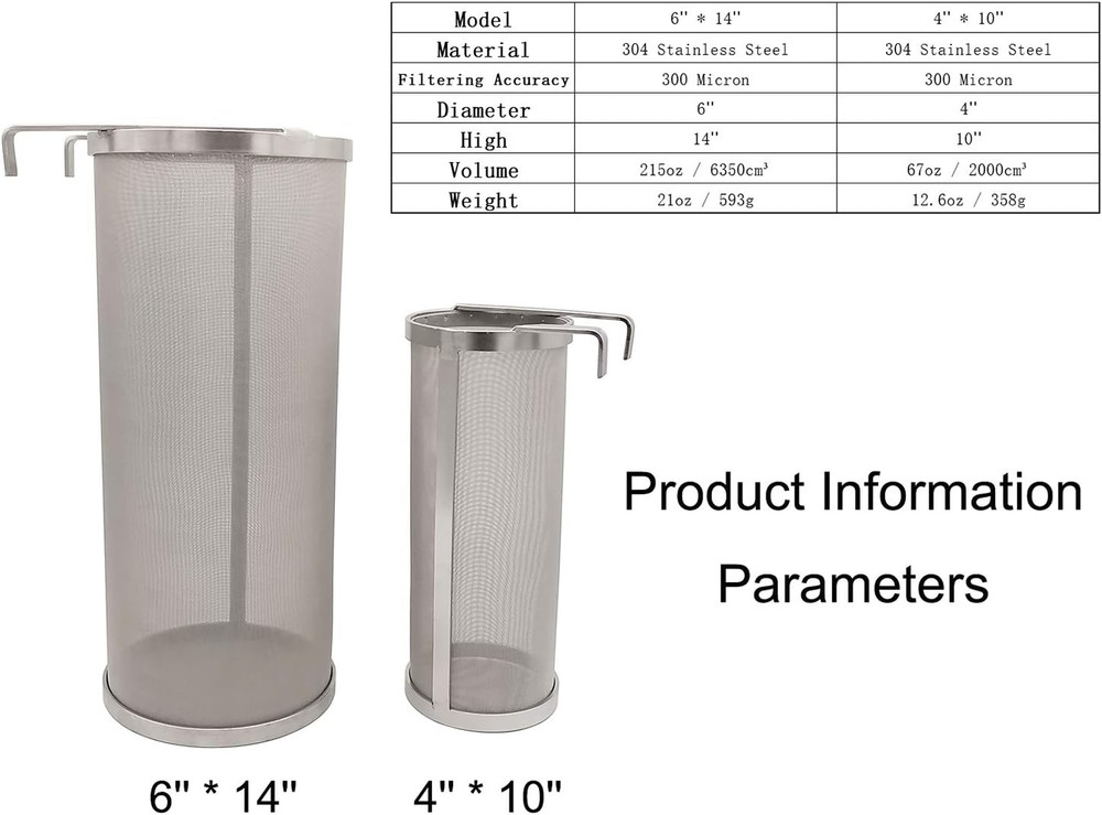 Hop Hopper Spider Strainer Basket Filter for Homebrew Hops Beer & Tea Brewing Bu