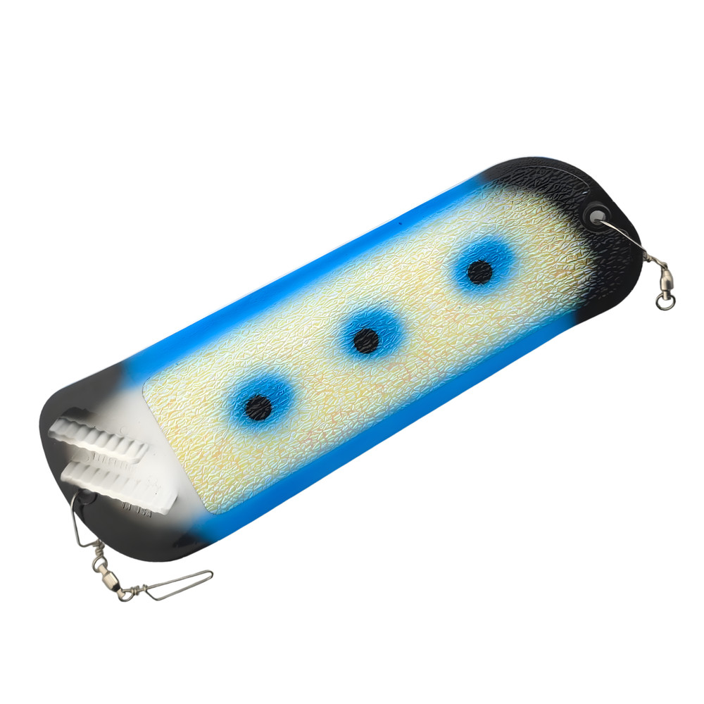 Custom Airbrushed 11" Flasher - Salmon / Trolling - Blue Moon