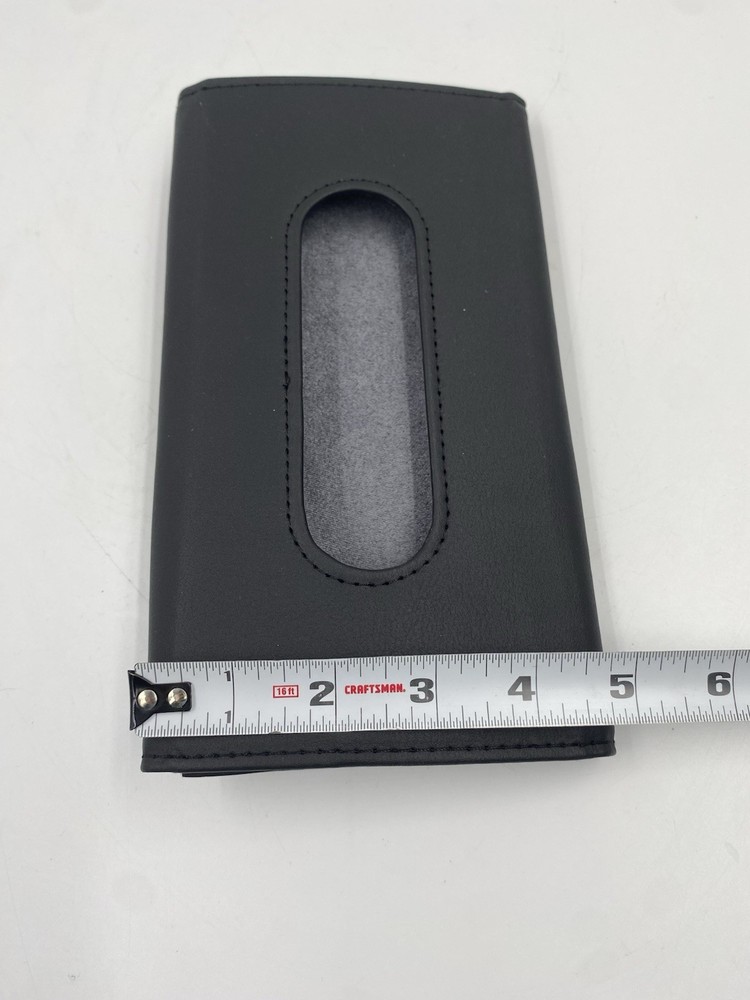 Black Leatherette Tissue Holder Auto Sun Visor Tissue Box Holder