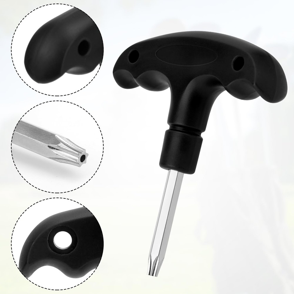 NQEUEPN Adjustable Golf Wrench With Plastic Handle - Stainless Medium, Black