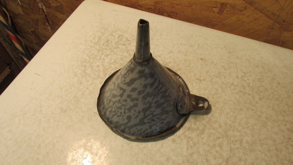 Antique Gray Graniteware Funnel