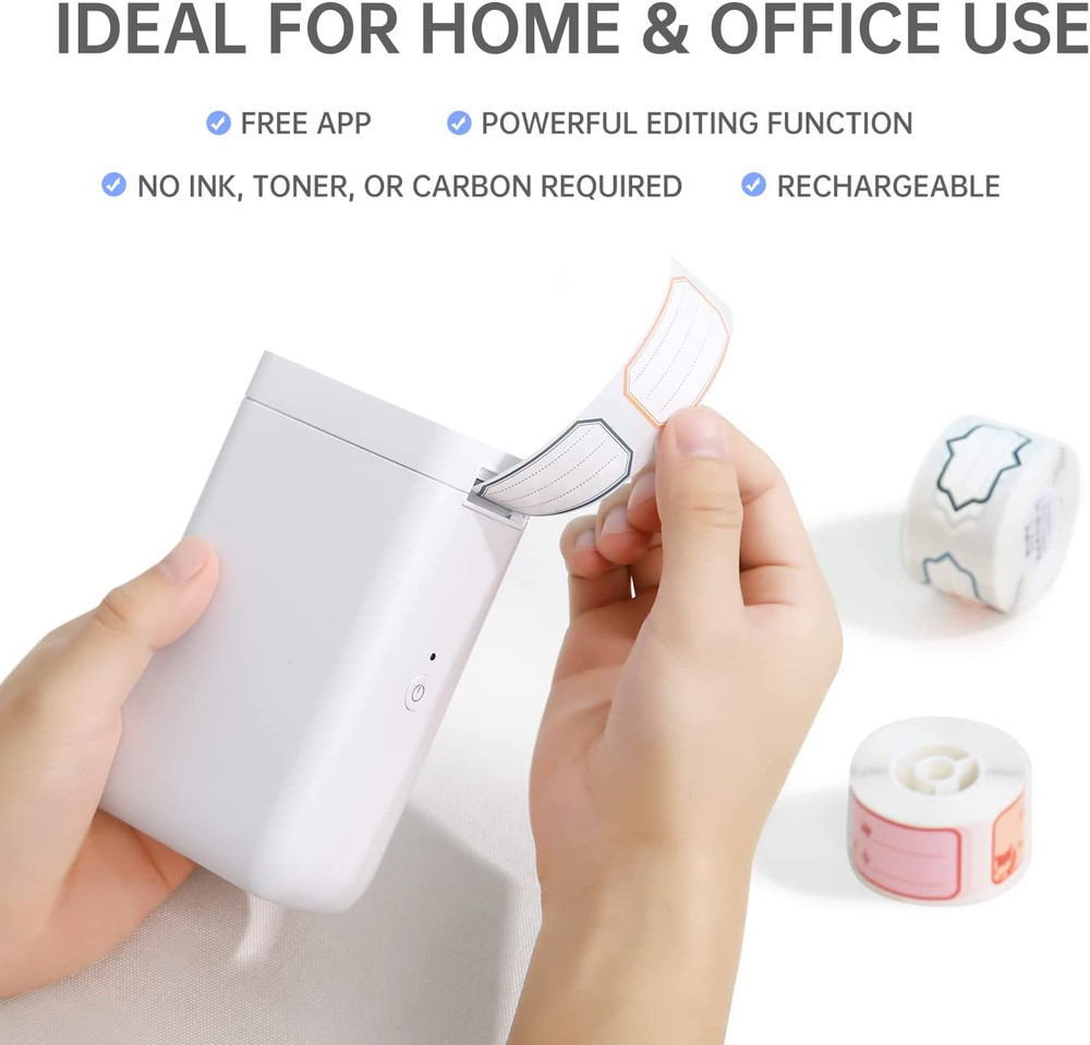 Label Maker Machine D101 Label Printer Portable Wireless Connection Multiple Tem