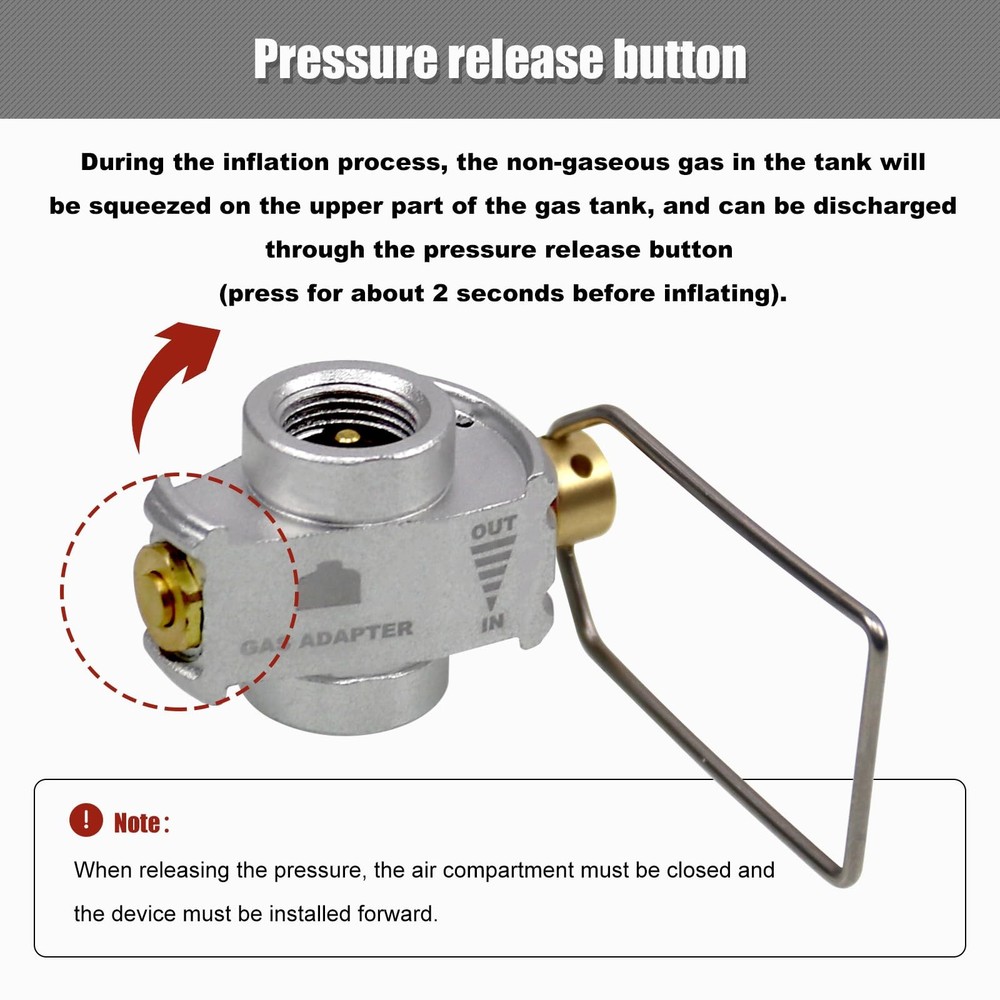 RULLINE Backpacking Fuel Transfer Device Gas Device, silver