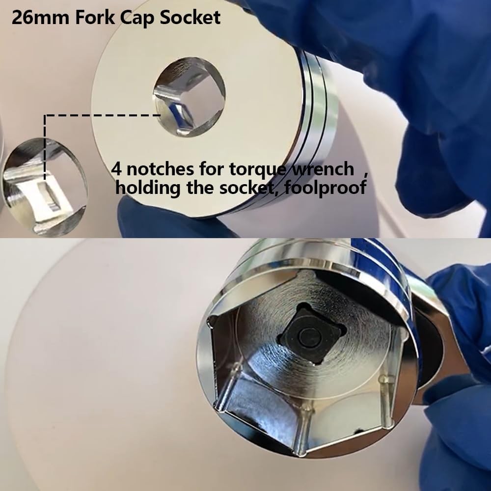 vbaxy 26mm Flat Socket Compatible with Fox Top Cap Nut One Size