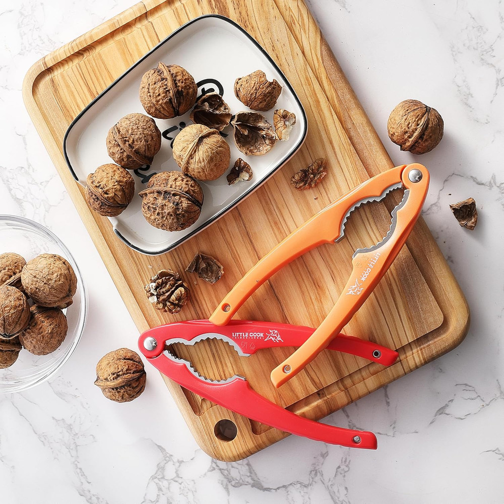 2PCS Nutcracker, Stainless Steel Nut Crackers for All Nuts, Nutcracker Tool for