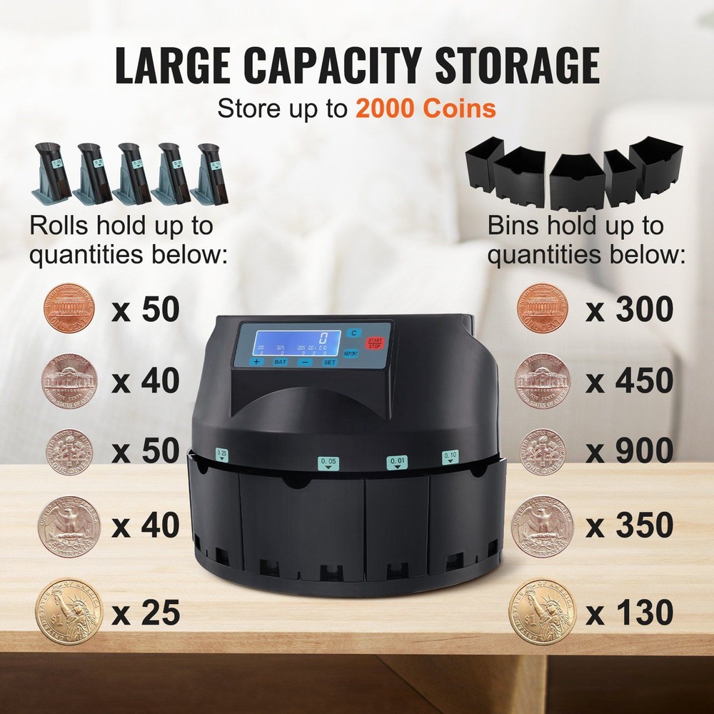 Advanced Coin Sorting Machine 300/min with Counter Display System