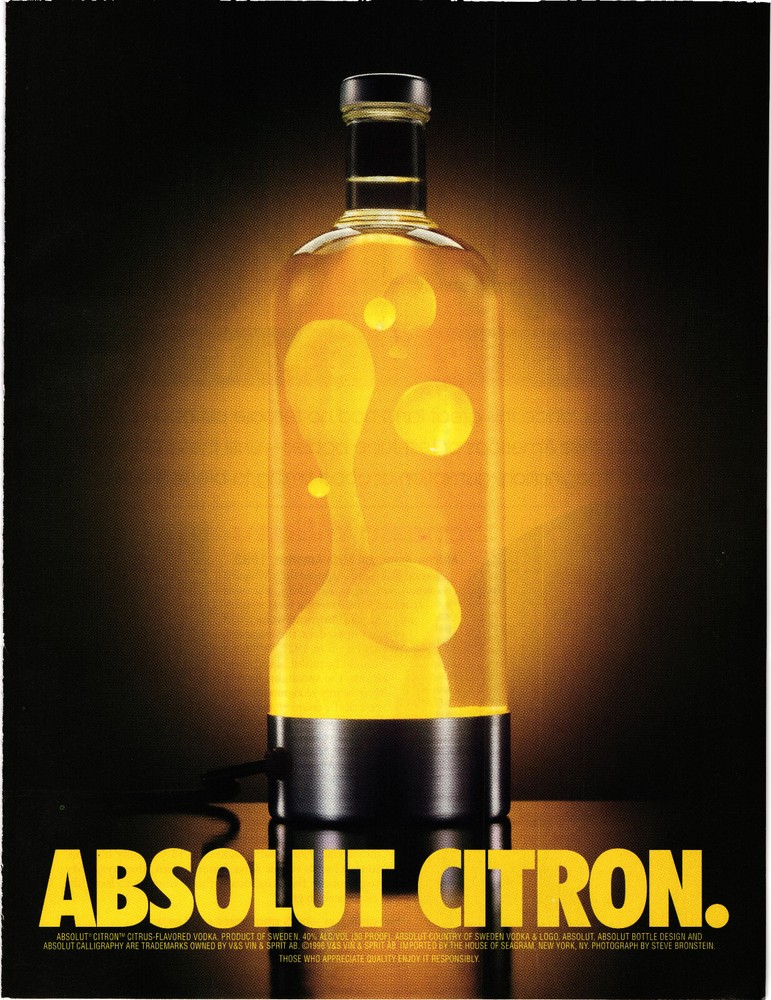 Absolute Citron Print Advert Absolut Vodka