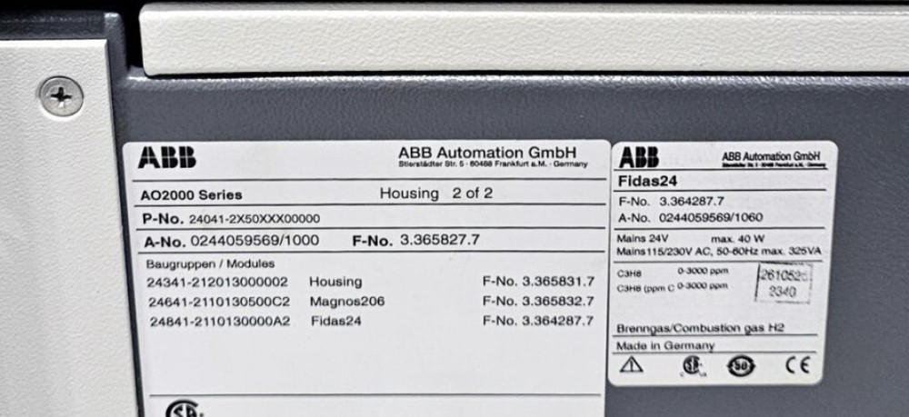 ABB AO2020 Integrated Analyzer System [#B250904]