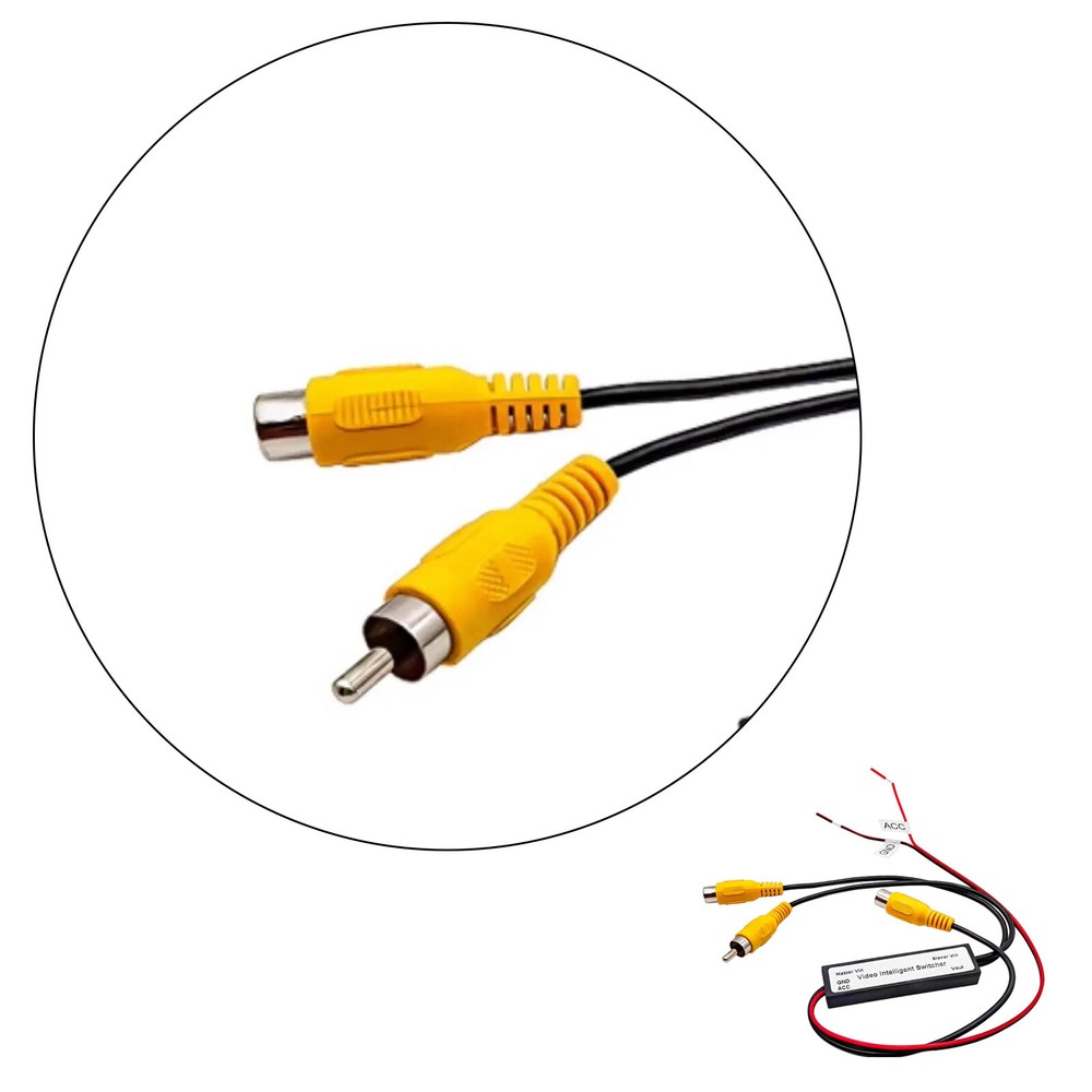 Car RCA Video Switch 2 Inputs 1 Output – Intelligent Auto Front/Rear Camera