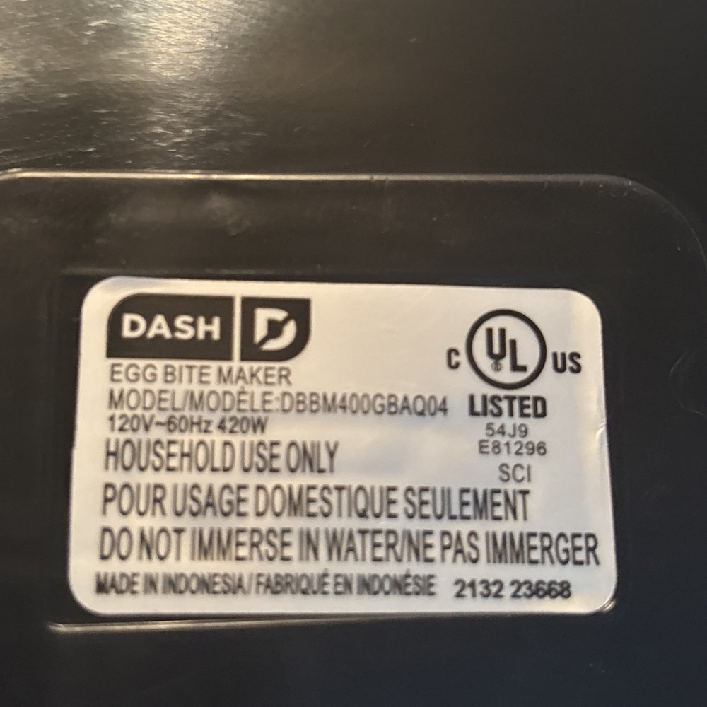 Dash Egg Bite Maker Blue Aqua Teal Countertop Egg Cooker