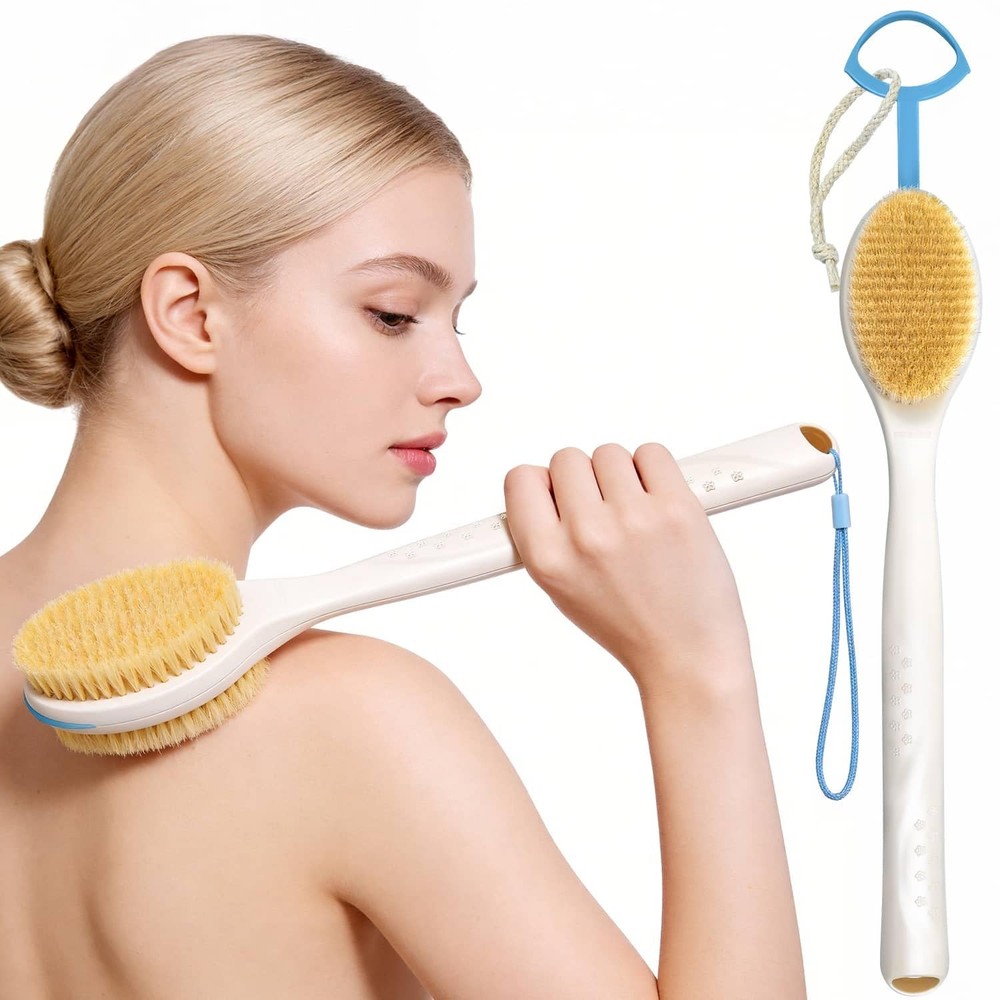 ® Extendable Back Scrubber (17.5"-31.9"), Dual-Sided Long Handle Shower Brush...