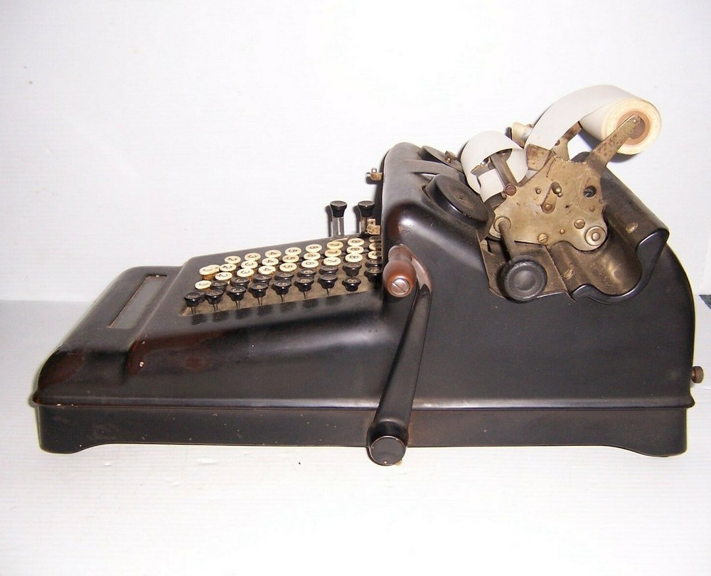 Antique Burroughs Hand Crank Adding Machine 3-860058