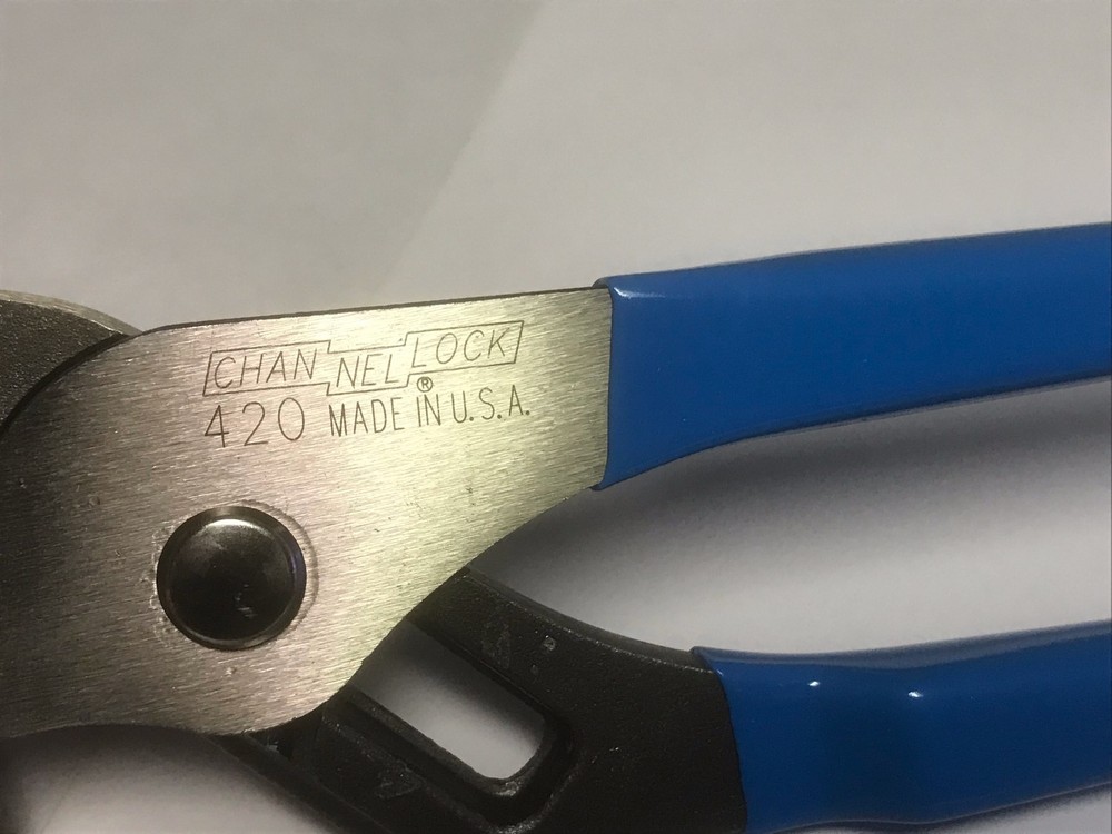 420 CHANNELLOCK PLIERS, COATED HANDLE, NEW