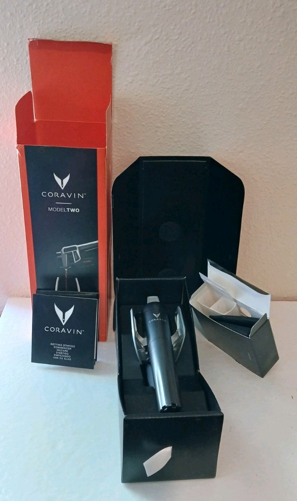 Coravin Model Two 2 Black Wine Preservation System Set (NO gas)