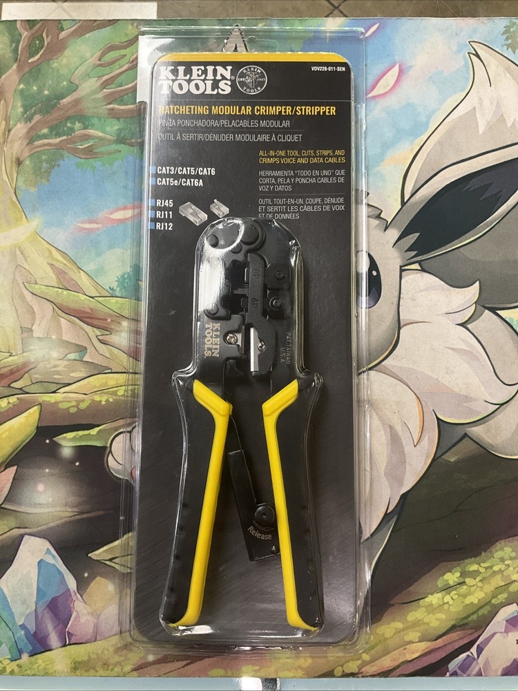 Klein Tools VDV226-011-SEN Ratcheting Data Cable Crimper/Stripper