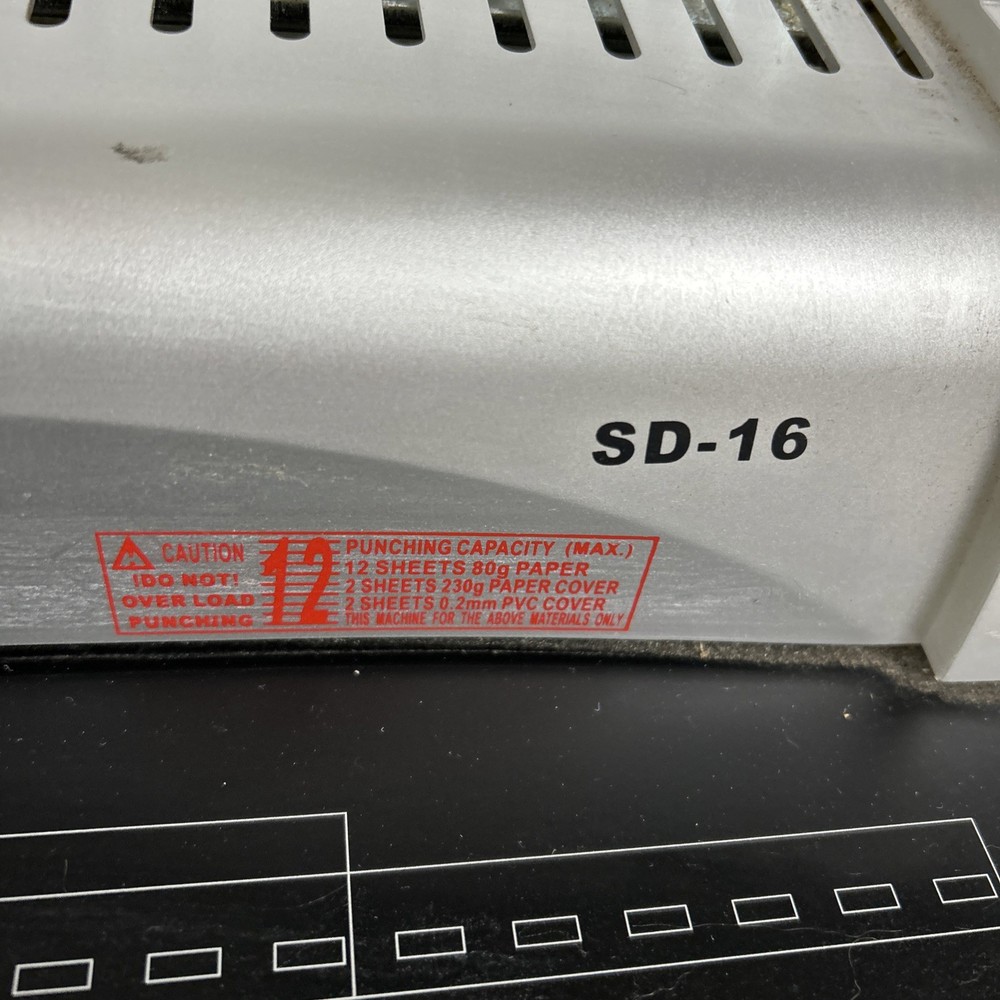 Rayson SD16 Comb Binding Machine - A4 Max Binding Length 12 Sheets Punching EXC