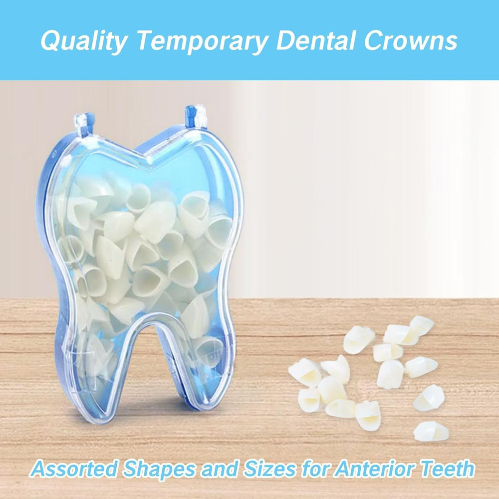 Tooth Caps for Broken Tooth Mixed Sizes Dental Temporary Crown Kit Front Cap