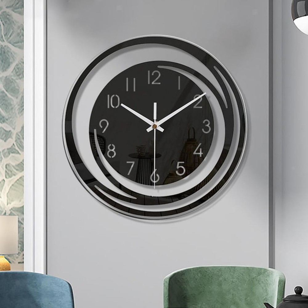 Modern Wall Clock Clock Round Non Ticking Silent for Kitchen Office Decor