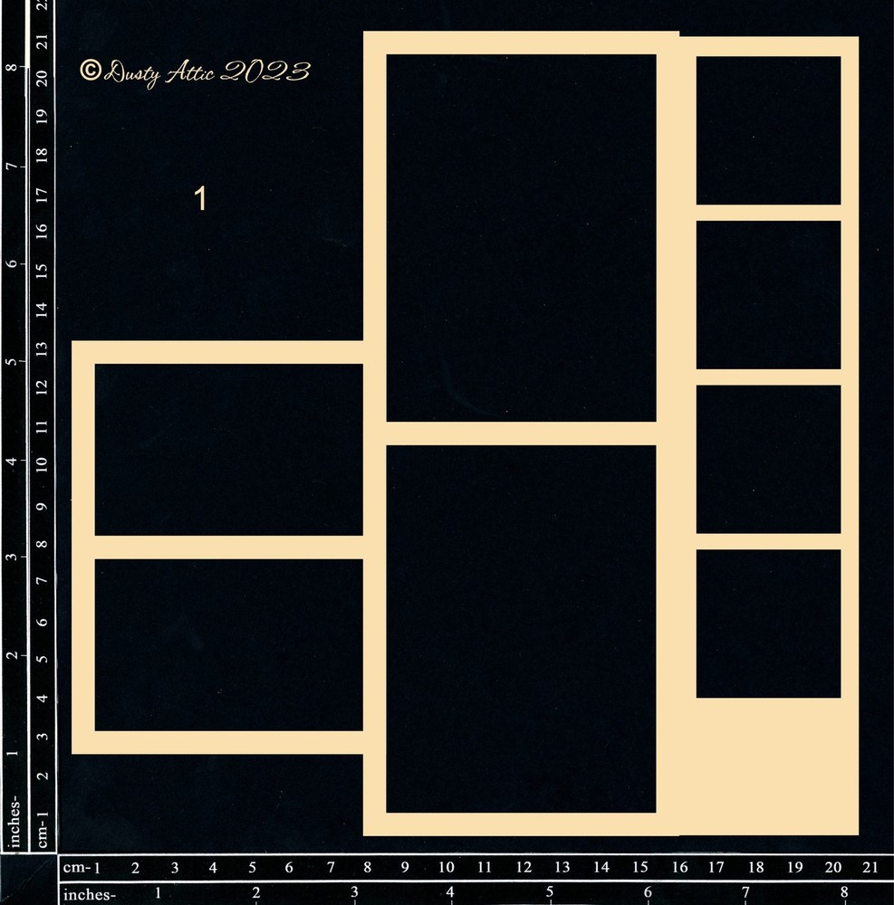 Dusty Attic Chipboard 8x9 - College Frameworks #1, DA3626