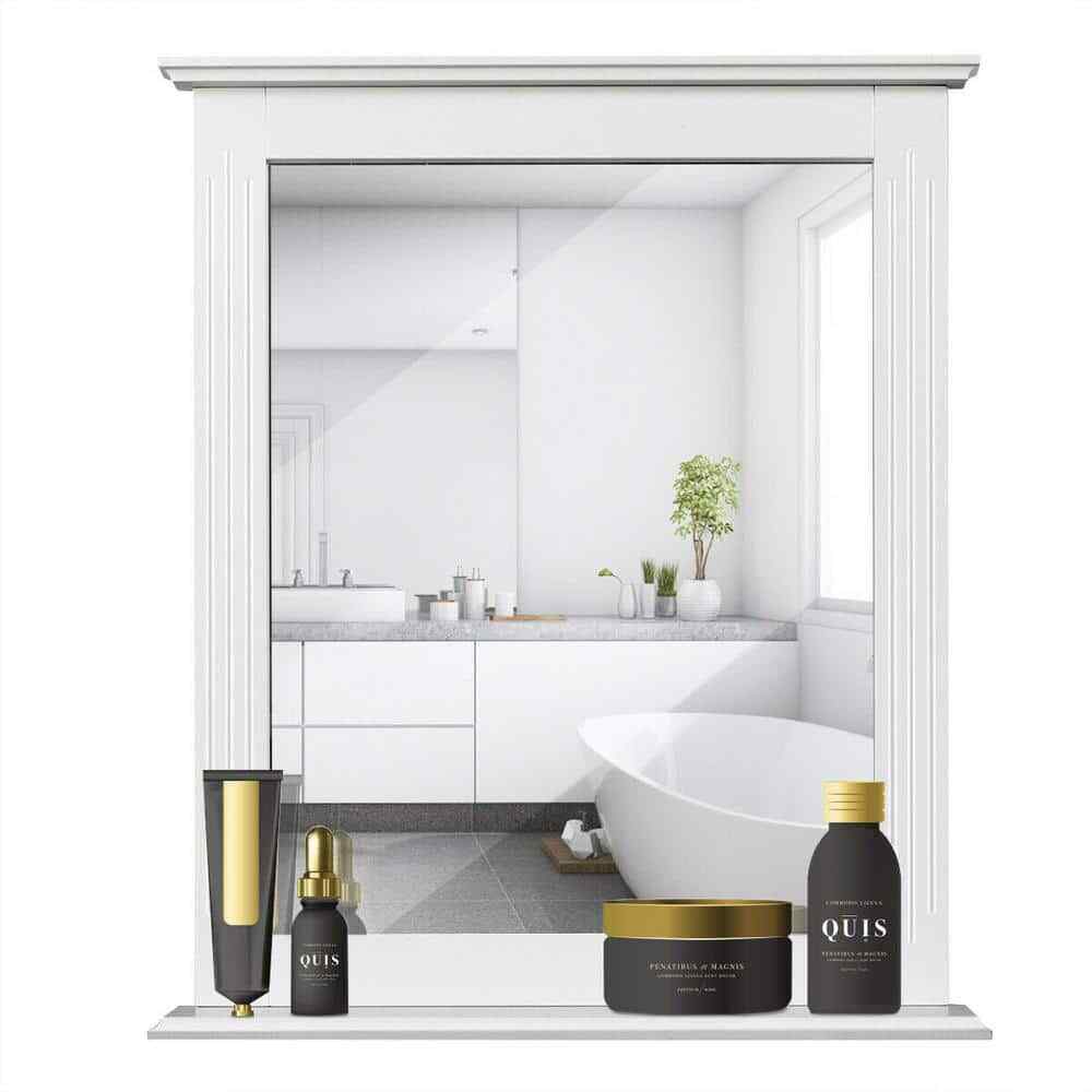 FORCLOVER 22.5 in. W x 27 in. H Rectangular Framed Wall Mount Vanity Mirror