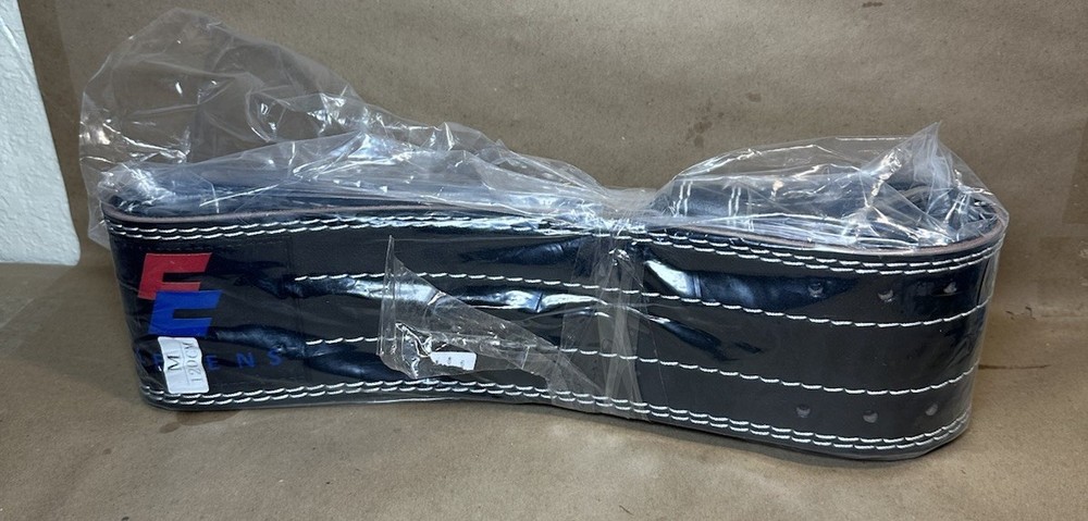 Elevens Leather Weightlifting Belt Size Medium 30”-34”Black