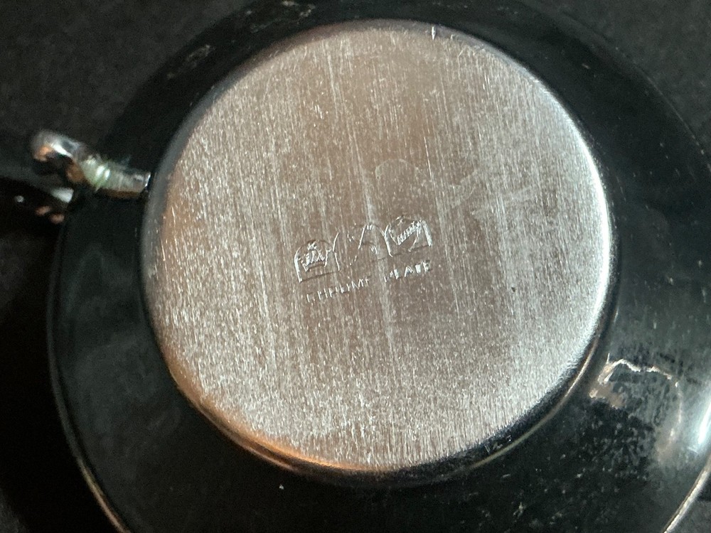 Vintage MCM Sheridan Silver on Copper Creamer