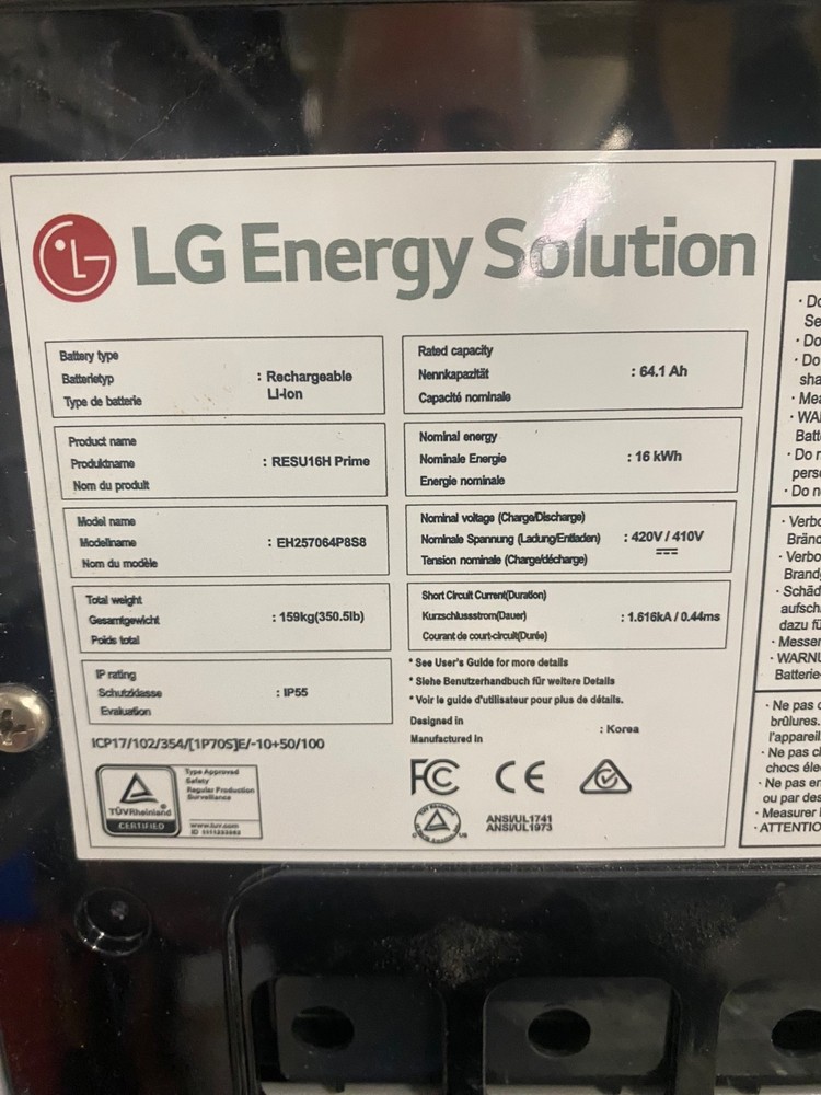 LG Battery Control Unit EH257064P8S8