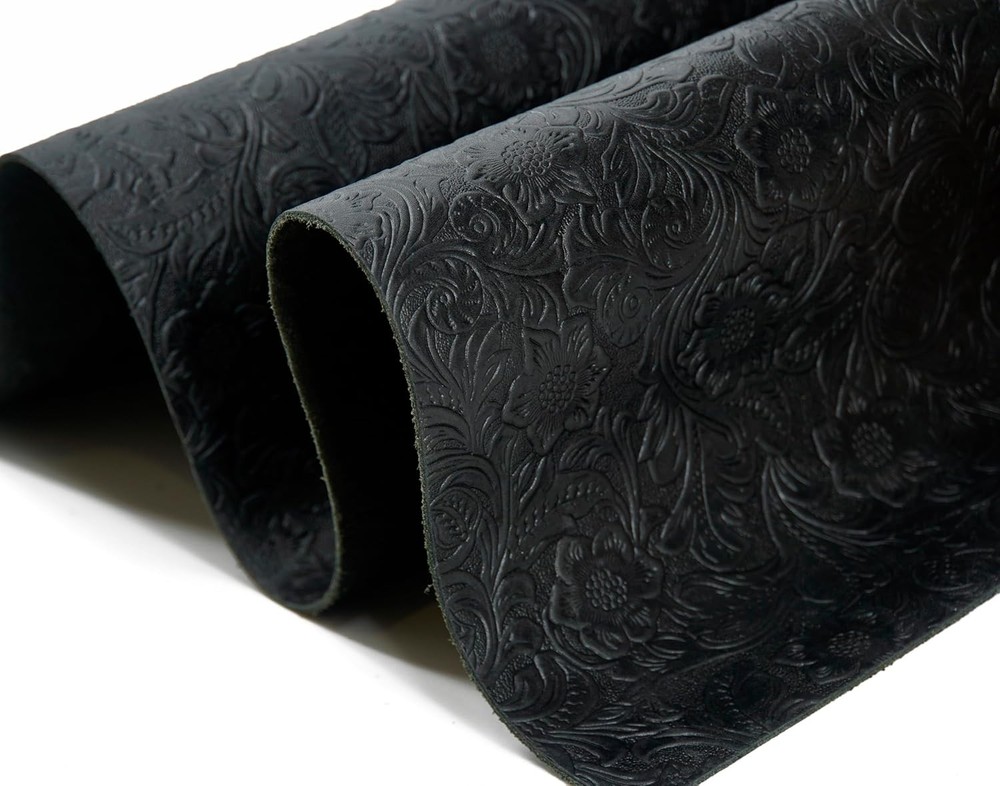 Bump Texture Tooling Leather Sheets Plain Geometric 6x12, Pattern | Black