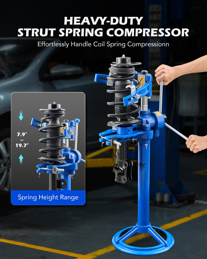 OMT Auto Spring Compressor Hand Operate 20 In Max.Height Strut Coil Spring Press