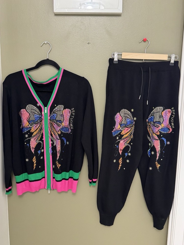 Butterfly Rhinestone Multicolor Set In A Size Medium