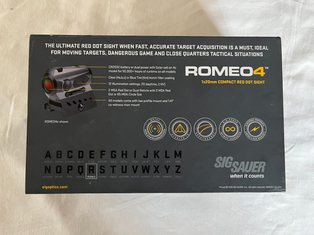 SIG SAUER Romeo4 Compact Red-Dot Sight (SOR41001)