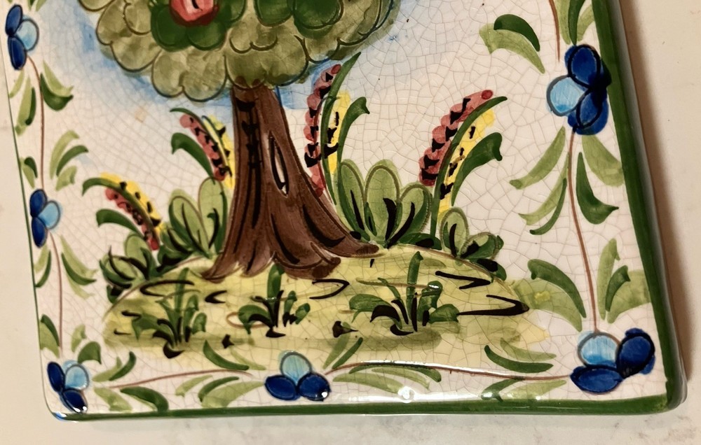 Italian Pottery Wall Hanging Hand Painted