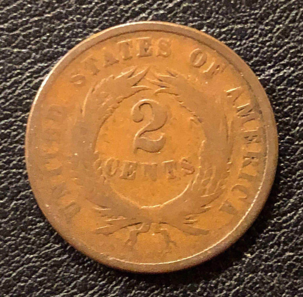 1865 2 Two Cent Piece 2C Type Coin