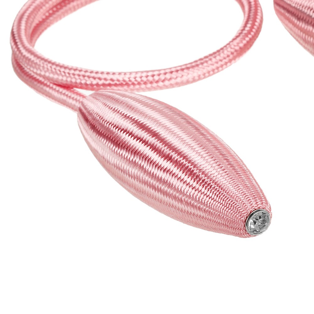2Pcs Curtain Tiebacks Clips Decorative Window Drape Twist Tie Backs, Pink