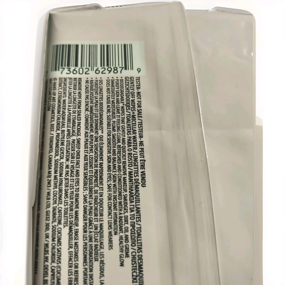 MAC GENTLY OFF WIPES + MICELLAR WATER 80 Sheets