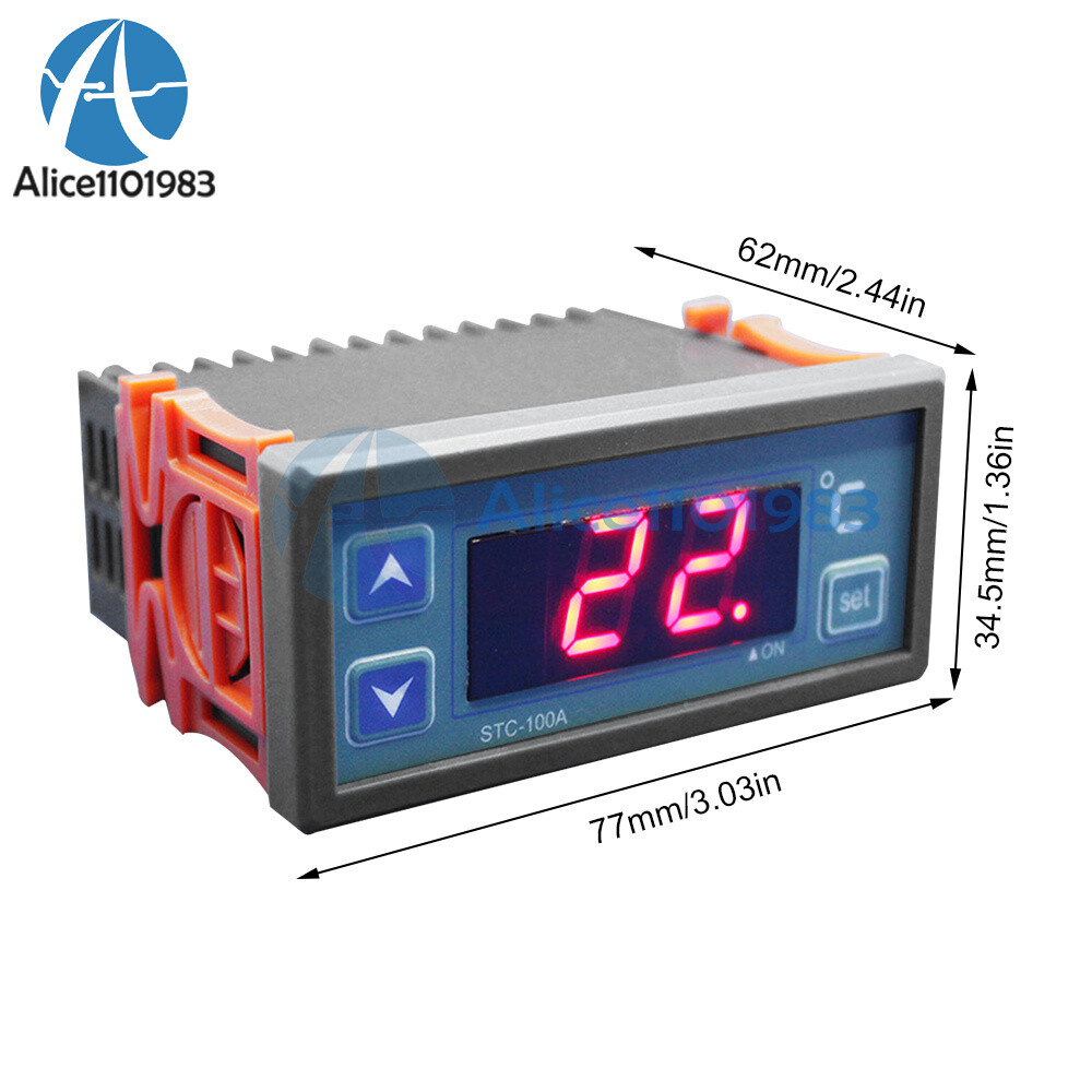 STC-100A Digital Thermostat Smart Temperature Controller AC220V NTC Sensor