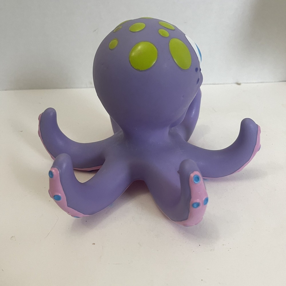 Nuby Floating Purple Octopus 2010 Interactive Rubber Bath Toy
