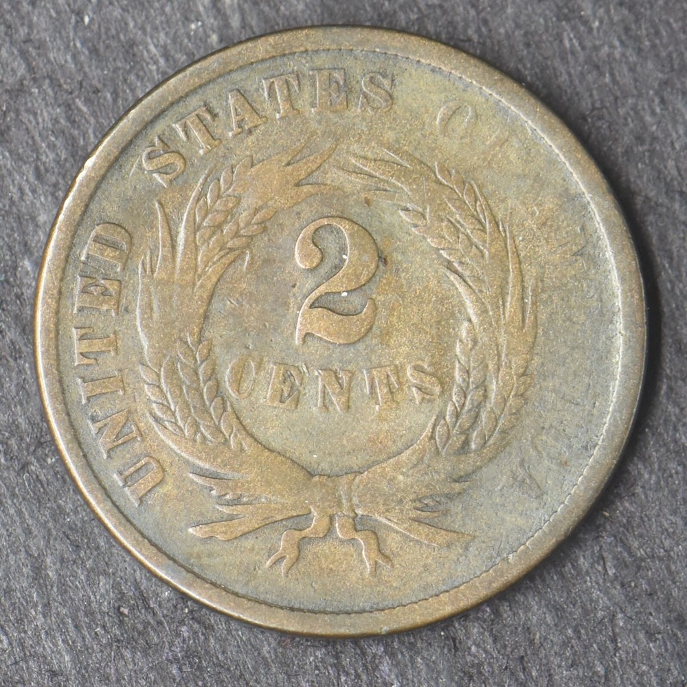 1864 "Large Motto" 2C Two Cent Piece - COINGIANTS -