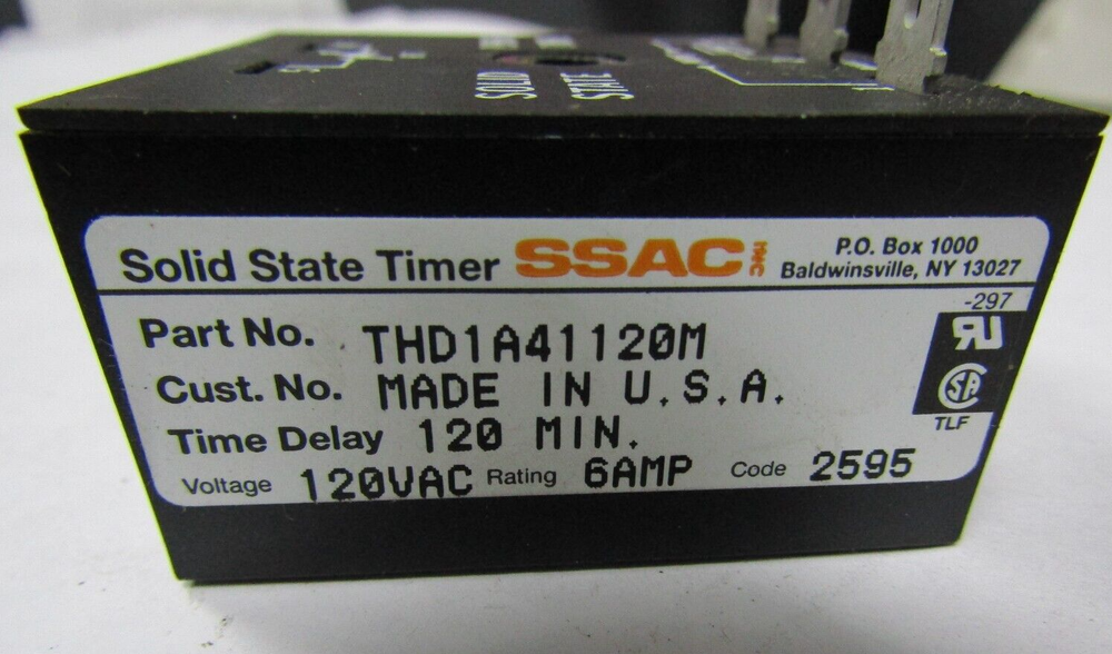 ✌ SSAC THD1A41120M Solid State Power Timer Time Delay Relay 120 Minutes