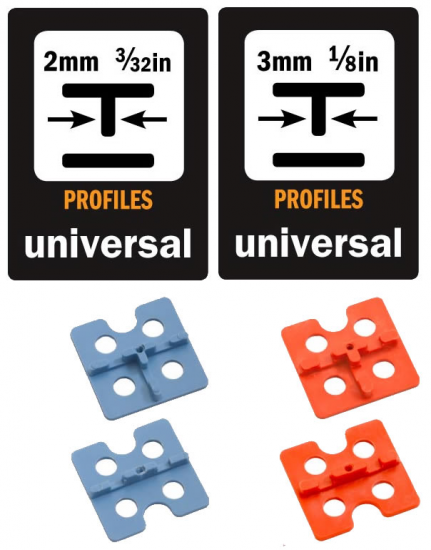 ATR Tile Leveling System T Spacers 2mm & 3mm for Brick and Subway Layout