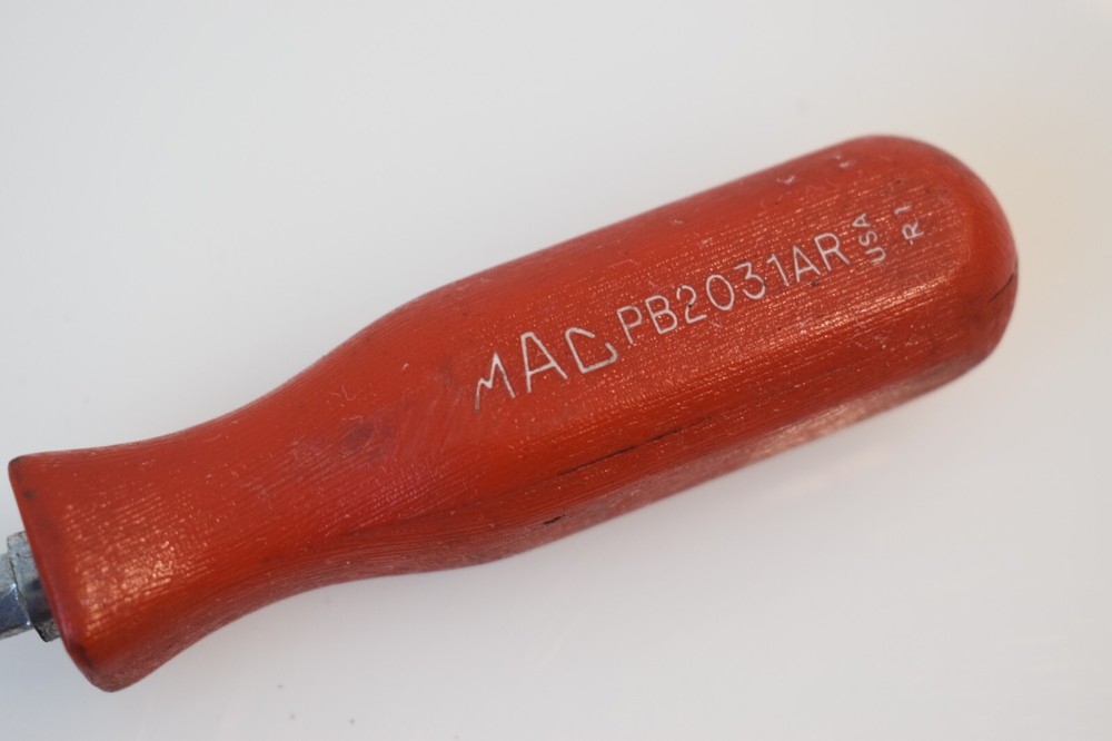 Mac Tools PB2031AR #1 Phillips Tip Screwdriver 6.5” Red Hard Handle USA